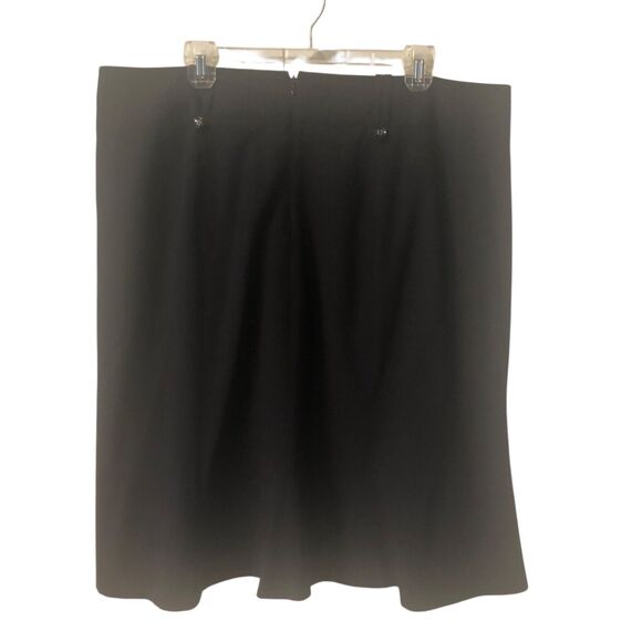 Lane Bryant Black A-Line Classic Skirt Size 18 Flared Office Career Professional - Picture 4 of 4
